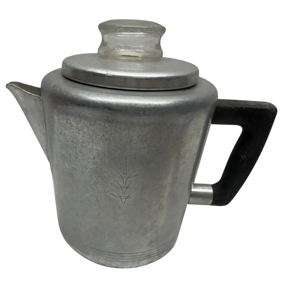 Vintage Maid of Honor 4 Cup Aluminum Percolator Coffee Pot Complete Sears 571.40